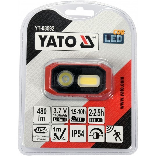 LATARKA CZOŁOWA 480LM AKU, CZUJNIK RUCHU -zdjęcie numer 5