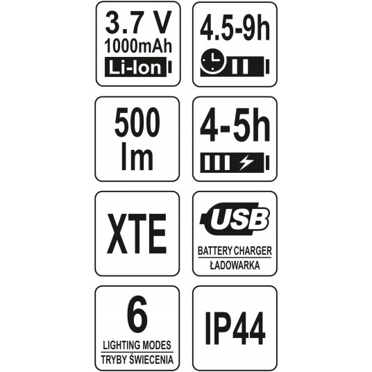 LATARKA CZOŁOWA 500LM AKU -zdjęcie numer 7