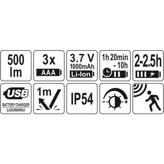 LATARKA CZOŁOWA 500LM,AKU/3XAAA,CZ.RUCHU -zdjęcie numer 6