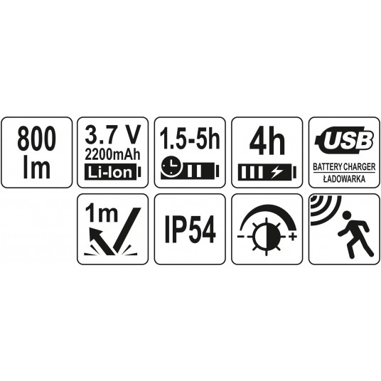 LATARKA CZOŁOWA 800LM, AKU, CZUJNIK RUCH -zdjęcie numer 7