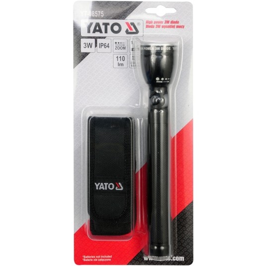 LATARKA MET. Z DIODĄ CREE, 210X37MM YATO -zdjęcie numer 4