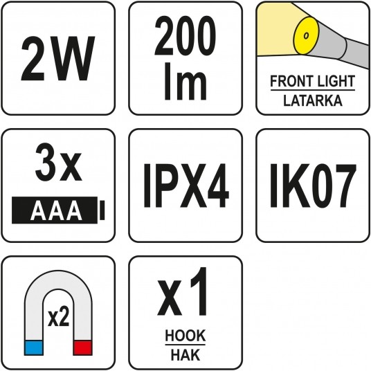 LATARKA ROBOCZA 200LM, 3XAAA -zdjęcie numer 10