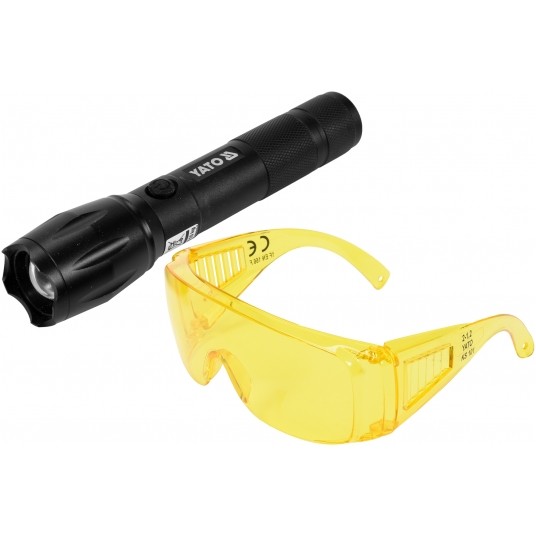 LATARKA UV AKUMULATOROWA 1W I OKULARY -zdjęcie numer 3