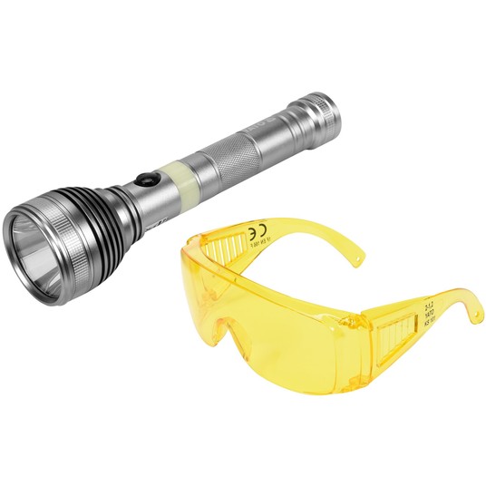 LATARKA UV AKUMULATOROWA 3W I OKULARY -zdjęcie numer 1