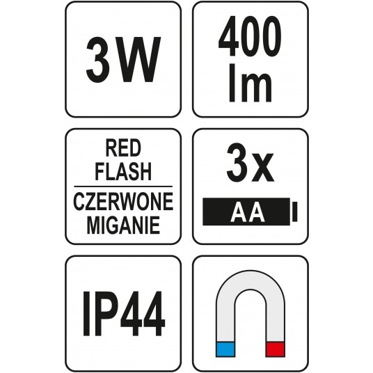 LATARKA WARSZTATOWA, INSPEKC. 400LM 3AA -zdjęcie numer 6
