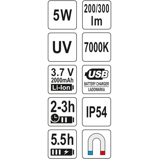 LATARKA WIELOFUNKCYJNA 5W COB 300LM + UV -zdjęcie numer 7