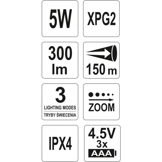 LATARKA XPG2 CREE 5W, 126X34MM -zdjęcie numer 4