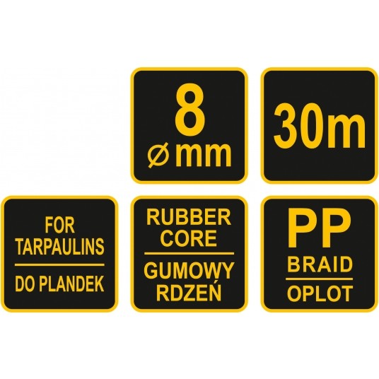 LINKA GUMOWA W OPLOCIE FI 8 MM X 30 M -zdjęcie numer 3