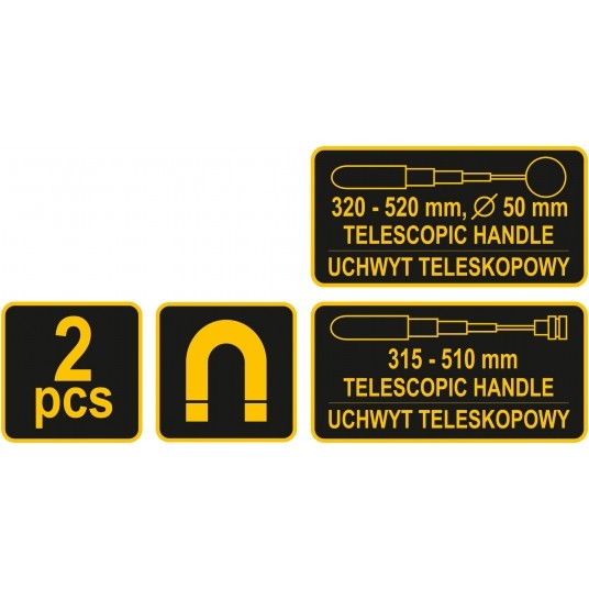LUSTERKO INSPEKCYJNE Z MAGNESEM 2 CZ. -zdjęcie numer 4