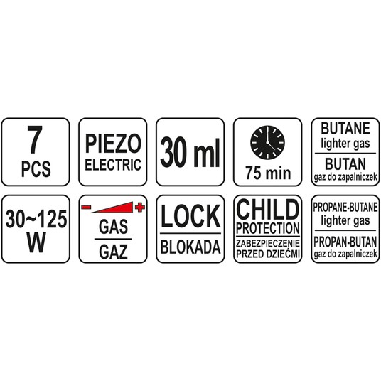 LUTOWNICA GAZOWA 3W1 Z AKCESORIAMI -zdjęcie numer 6