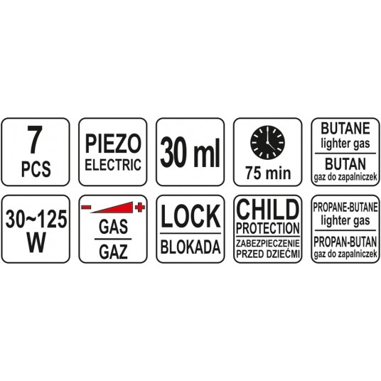 LUTOWNICA GAZOWA 3W1 Z AKCESORIAMI -zdjęcie numer 6