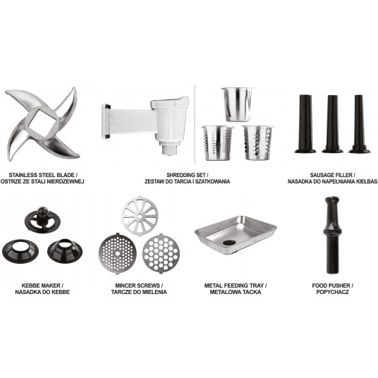 MASZYNKA DO MIELENIA MIĘSA 1200W 4W1 -zdjęcie numer 12