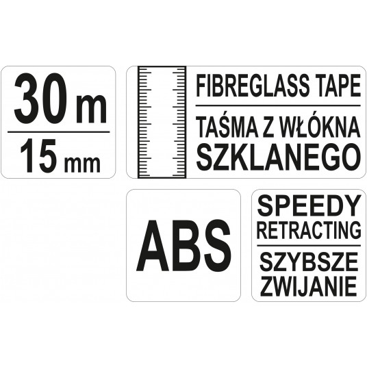 MIARA GEODEZYJNA Z WŁK SZKL 30 M X 15 MM -zdjęcie numer 5