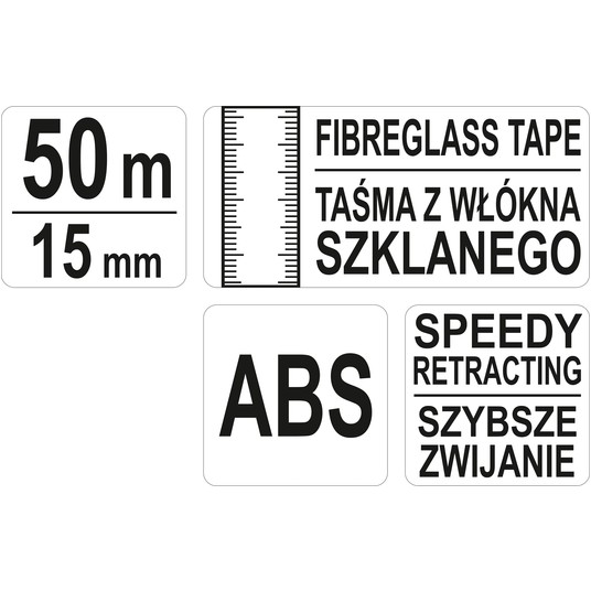 MIARA GEODEZYJNA Z WŁK SZKL 50 M X 15 MM -zdjęcie numer 4