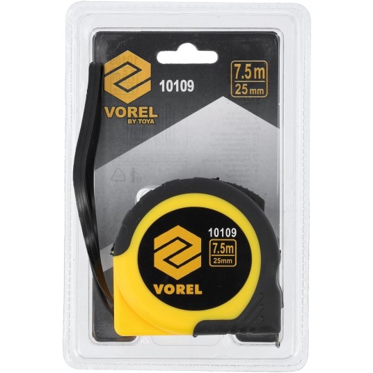 MIARA ZWIJANA ŻÓŁTO-CZARNA 7,5M x 25MM -zdjęcie numer 2