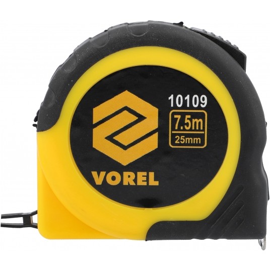 MIARA ZWIJANA ŻÓŁTO-CZARNA 7,5M x 25MM -zdjęcie numer 1