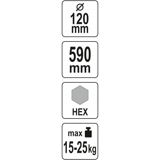 MIESZADŁO SPIRALNE POTRÓJNE 120X590 HEX -zdjęcie numer 3