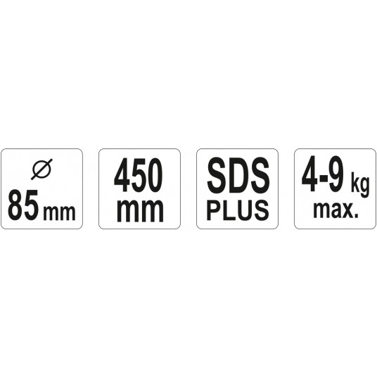 MIESZADŁO SPIRALNE PRĘT 85X450 SDSPLUS -zdjęcie numer 3
