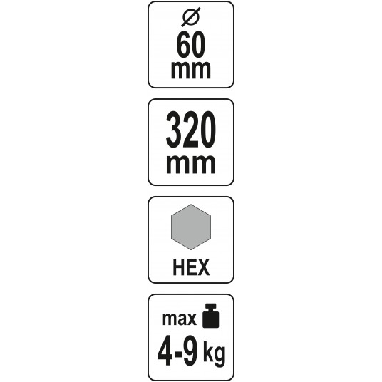 MIESZADŁO SPIRALNE PRĘTOWE 60X320 HEX -zdjęcie numer 3