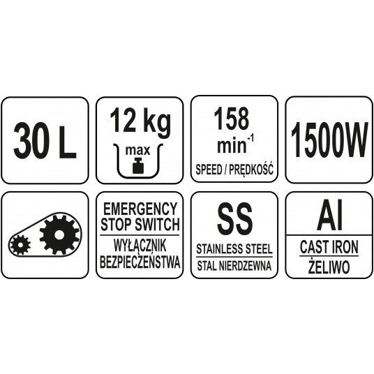 MIKSER SPIRALNY 30L Z UCHYLNĄ GŁOWICĄ -zdjęcie numer 6