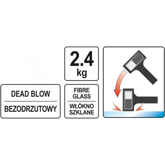 MŁOT BEZODRZUTOWY 2,4 KG -zdjęcie numer 4