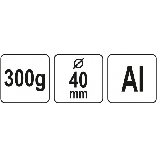 MŁOTEK ALUMINIOWY 300 G FI 40 MM -zdjęcie numer 3