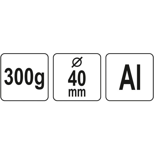 MŁOTEK ALUMINIOWY 300 G FI 40 MM -zdjęcie numer 3