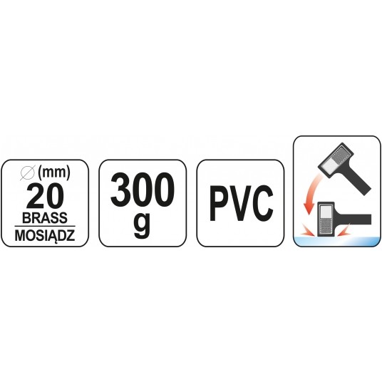MŁOTEK BEZODRZUTOWY 0,3KG MOSIĘŻNY BIJAK -zdjęcie numer 5