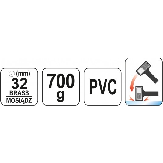 MŁOTEK BEZODRZUTOWY 0,7KG MOSIĘŻNY BIJAK -zdjęcie numer 5