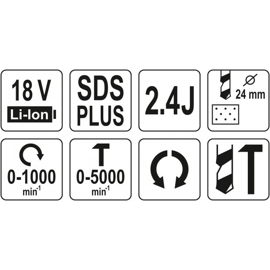 MŁOTOWIERTARKA 18V SDS PLUS 2,4J - BODY -zdjęcie numer 4