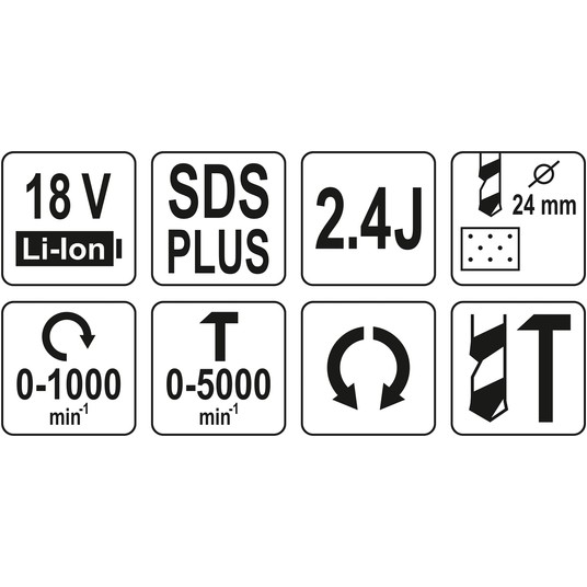 MŁOTOWIERTARKA 18V SDS PLUS 2,4J - BODY -zdjęcie numer 4