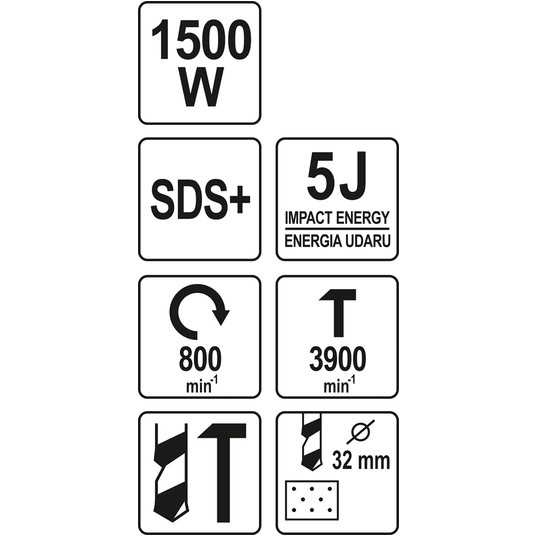 MŁOTOWIERTARKA SDS PLUS 1500 W -zdjęcie numer 7
