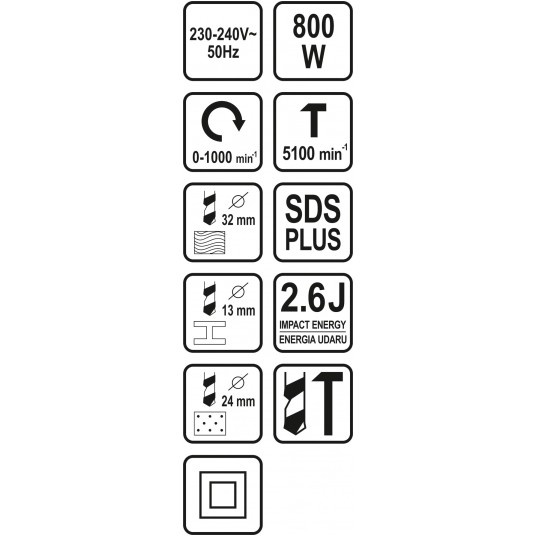 MŁOTOWIERTARKA SDS-PLUS 800W -zdjęcie numer 5