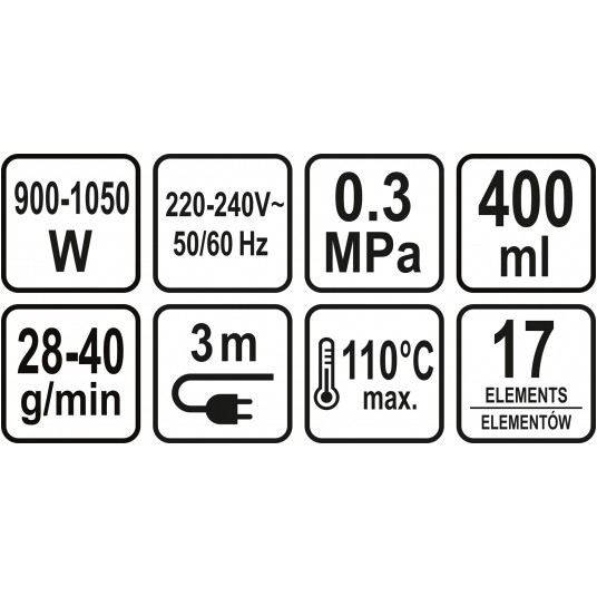 MYJKA PAROWA 900-1050W, 17 AKCESORIÓW -zdjęcie numer 13