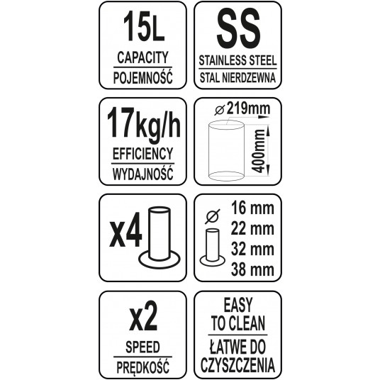 NADZIEWARKA DO KIEŁBAS S/S 15L -zdjęcie numer 7