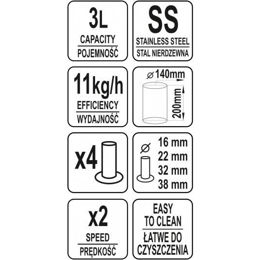 NADZIEWARKA DO KIEŁBAS S/S 3L -zdjęcie numer 10