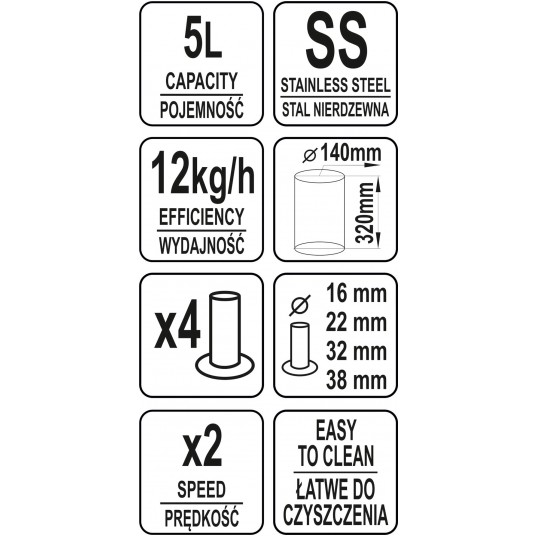 NADZIEWARKA DO KIEŁBAS S/S 5L -zdjęcie numer 3
