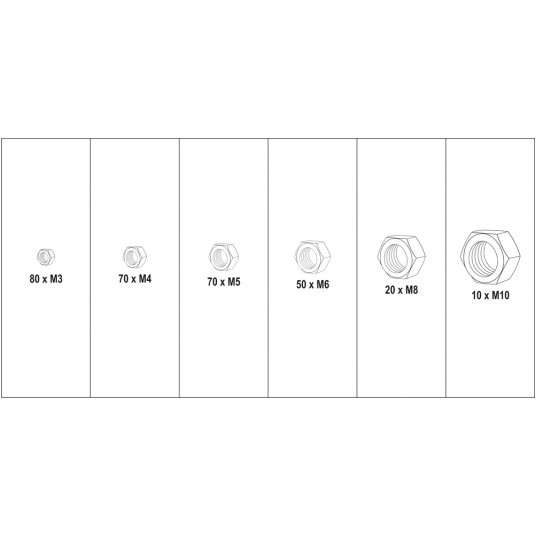 NAKRĘTKI NIERDZEWNE METRIC MIX 300 SZT -zdjęcie numer 5