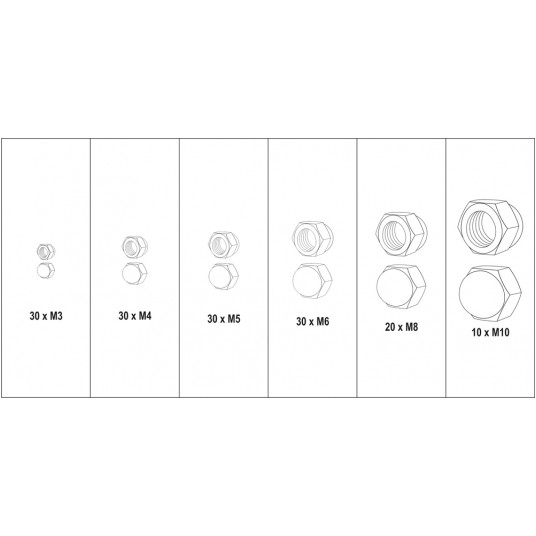 NAKRĘTKI ZAMKNIĘTE METRYCZNE 150 SZT -zdjęcie numer 6