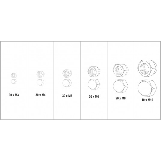 NAKRĘTKI ZAMKNIĘTE METRYCZNE 150 SZT -zdjęcie numer 5