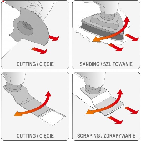 NARZĘDZIE WIELOFUNKCYJNE 18V - 2AH -zdjęcie numer 5