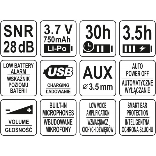 NAUSZNIKI ELEKTR. Z INTEL. OCHR. SŁUCHU -zdjęcie numer 5