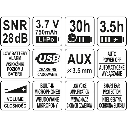 NAUSZNIKI ELEKTR. Z INTEL. OCHR. SŁUCHU -zdjęcie numer 5