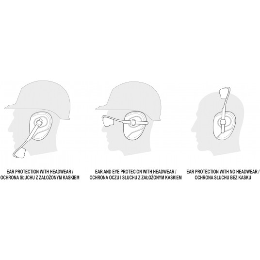 NAUSZNIKI ZINTEGR. Z OKULARAMI SZARE -zdjęcie numer 6