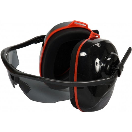 NAUSZNIKI ZINTEGR. Z OKULARAMI SZARE -zdjęcie numer 1