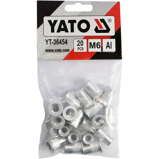 NITONAKRĘTKI ALUMINIOWE M6, 20SZT -zdjęcie numer 3