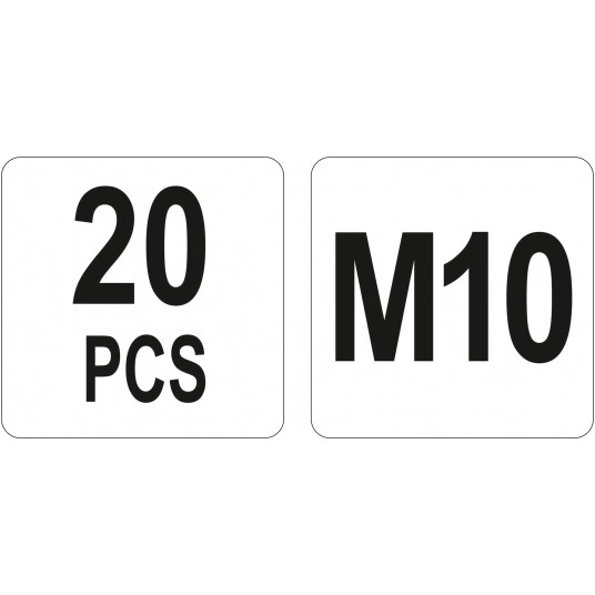 NITONAKRĘTKI STALOWE M10, 20SZT -zdjęcie numer 2