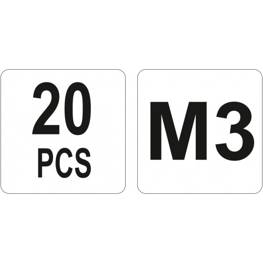 NITONAKRĘTKI STALOWE M3, 20SZT -zdjęcie numer 3