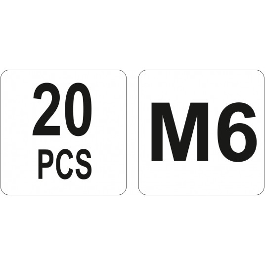 NITONAKRĘTKI STALOWE M6, 20SZT -zdjęcie numer 2