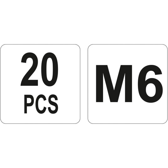 NITONAKRĘTKI STALOWE M6, 20SZT -zdjęcie numer 2